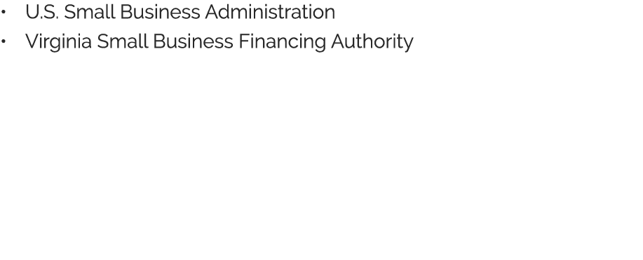   U S  Small Business Administration   Virginia Small Business Financing Authority 