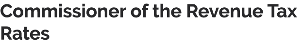 Commissioner of the Revenue Tax Rates